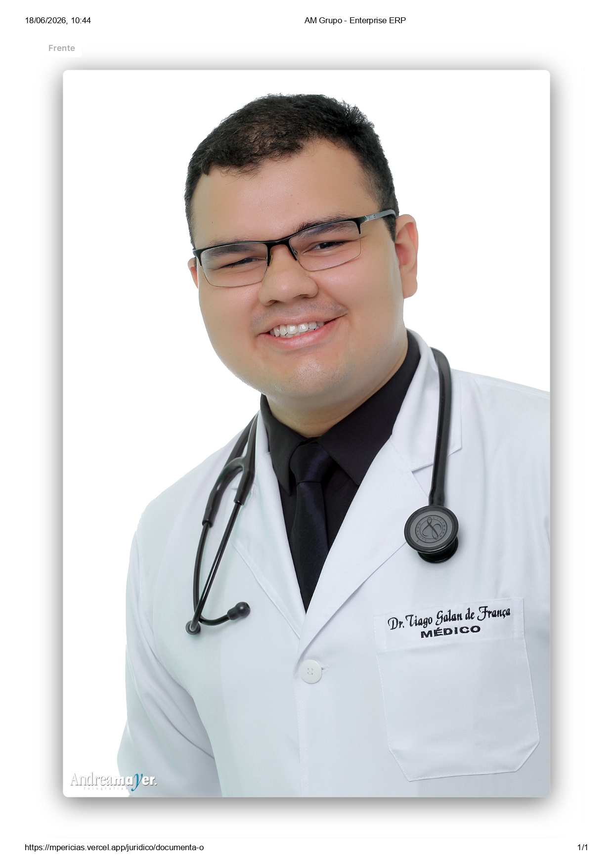 Perito Médico Infectologista — Tiago Galan De França